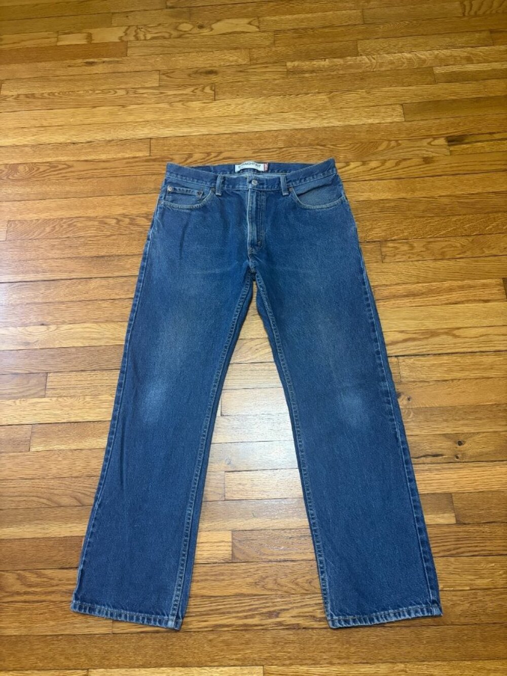 Levis Jeans 505 Jeans Straight Fit Men's Size 33x30 Dark Wash Blue Denim Pants